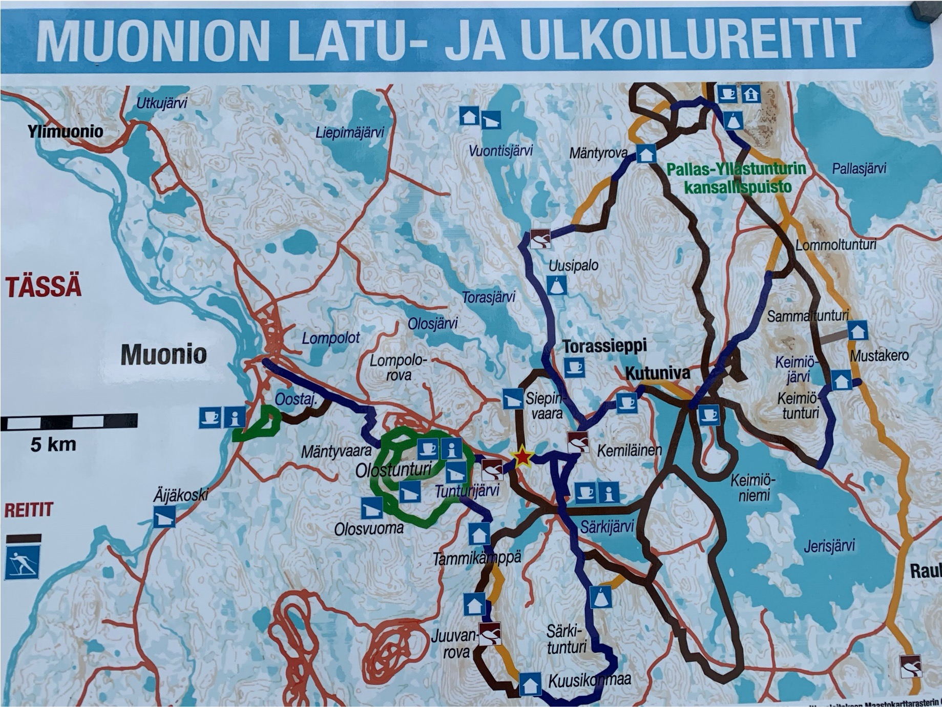 Groomed Ski Trails in the Sarkijarvi Region